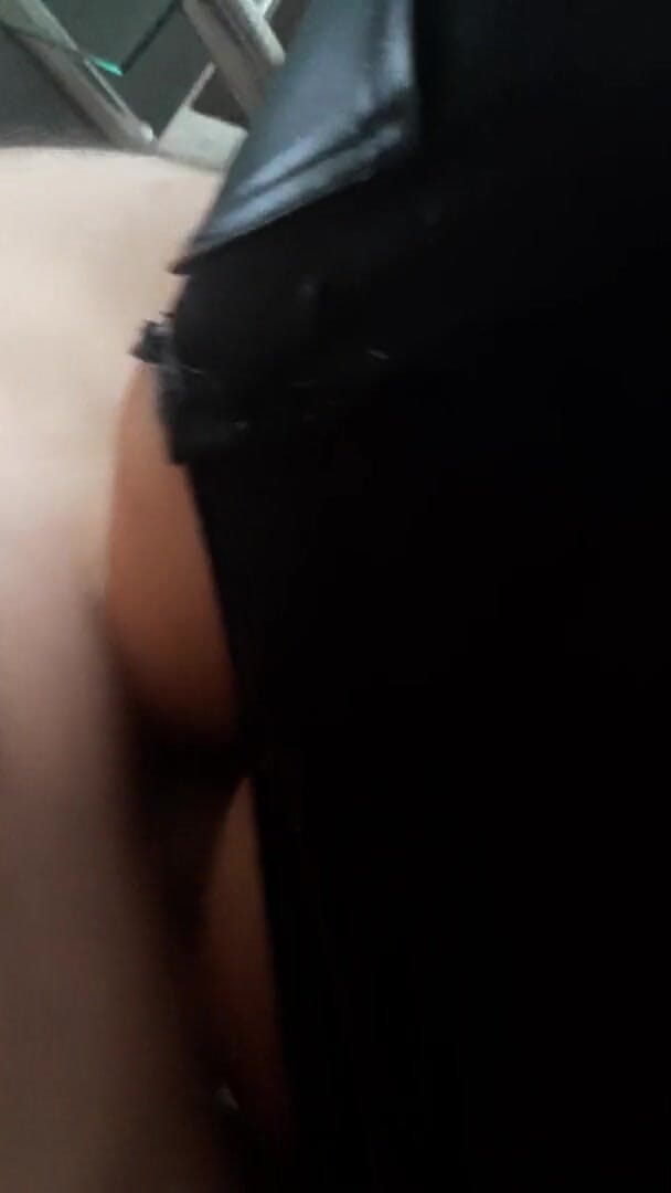 Shiny leather assfuck: GF shiny ass fucked in leather pants