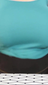 Huge Natural Boobs Blonde Ironing Naked at Home