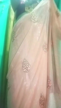 Indische Homo Travestiet Bodem Travestiet Travestiet in Zijdeachtige Saree Met Zware Jwellery Echte Eigengemaakte Seks