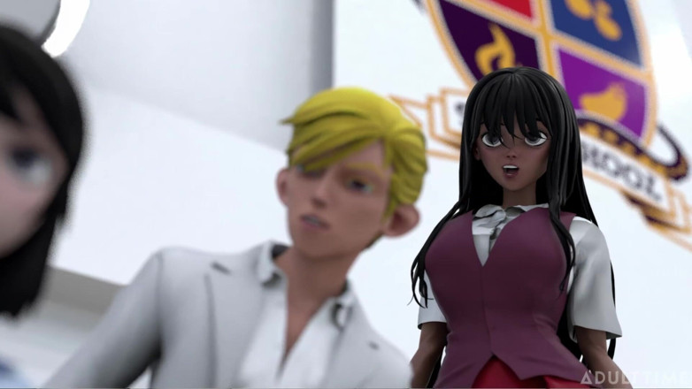Hentai Sex School: 成人学校第二学期 第二部分 - 大奶子成人动漫女郎在比赛后被剪刀