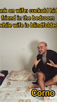 Cuckold Macht Streiche Mit Verbundenen Augen, Ehefrau Wird Beim Sex Als Freundin Angerufen!