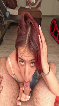 Horny Latina POV: - 18 Yo: Exclusive Striptease & Deep Throat Blowjob