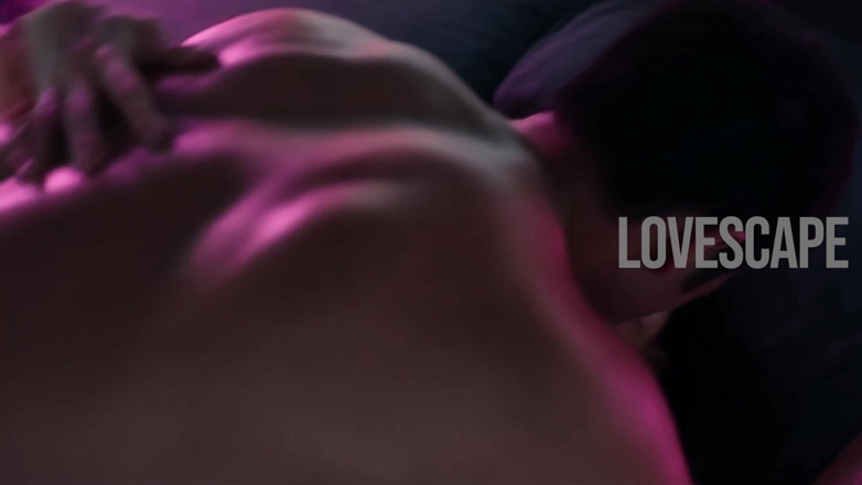 Lovescape: Heta asiatiska rider kuk i neonrum (ai gen)