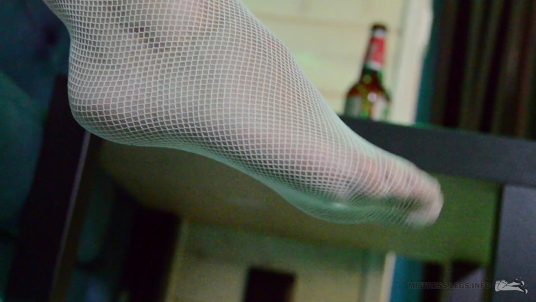 Mistress Legs: Białe pończochy Podeszwy Fetysz Zbliżenia