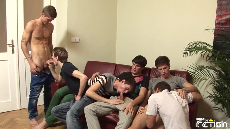 Gay Diaries: Group of twinks blow their dicks and have passional anal...