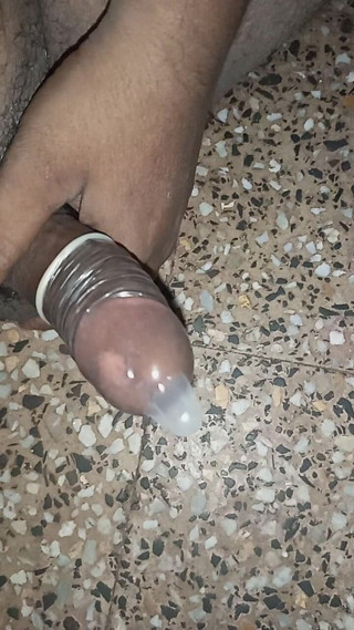 Sweet Indian cock: Masturbating with Condom