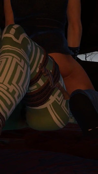 Scopando una donna tribale orc solo per sborrare sulle sue tette
