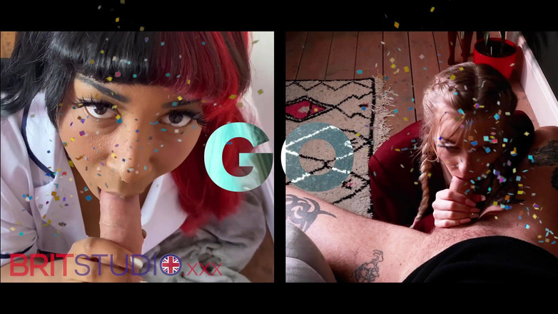 Brit Studio: デナリ対ガビー-誰がフェラチオレースに勝つか