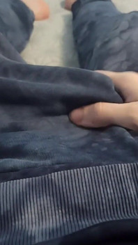 Guy in Pants Is Massaging His Cock