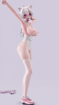 Sistar - Scutura ciorapi albi; Costume; Striptease; Busty; Picioare lungi