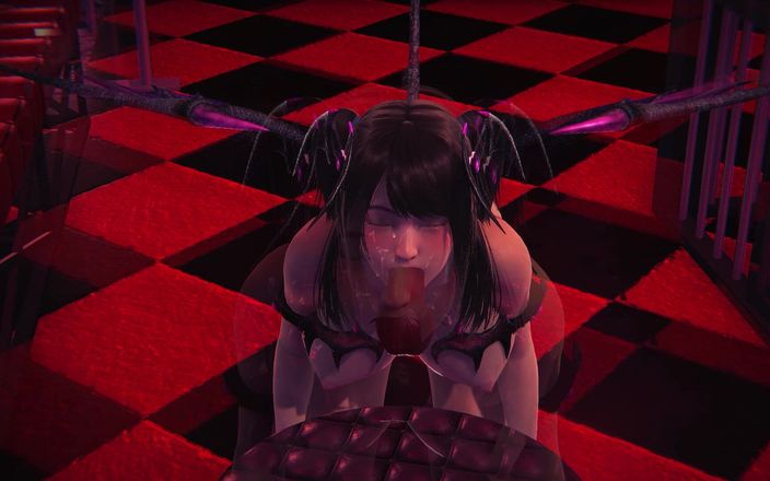 Waifu club 3D: Succubus menina fodida o diabo em homenagem ao Halloween