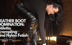 Leather Boot Domination: Stiletto Trampling and Nylon Fetish