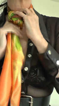 Styling an Ascot-style Satin Scarf - Part 1