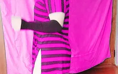 Dance Show Pinky Dress Hot White Cute Femboy Housewife Crossdresser