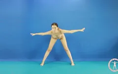 Naked short morning training of Julia V Earth