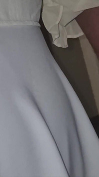 White Short Skirt Ass Watcher