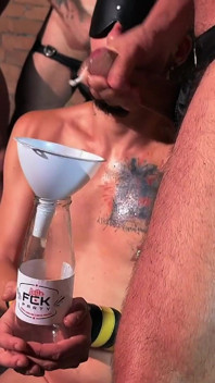 Blindfolded Bottom Serving Anonymous Males
