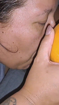 Jerking off BBC with Grapefruit Sucking His Balls