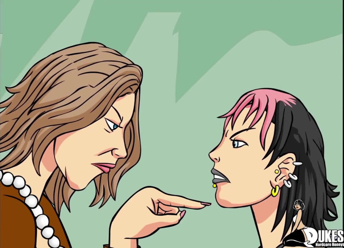 Dukes Hardcore Honeys: 大きな胸エモひよこfucks彼女の先生
