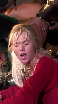 Horny middle ages sex party with skinny teens and big cocks