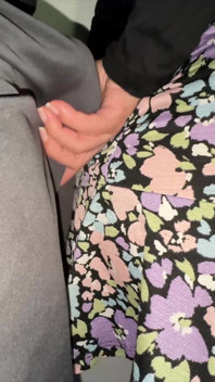 You Can See It When She Strokes the Stranger's Penis