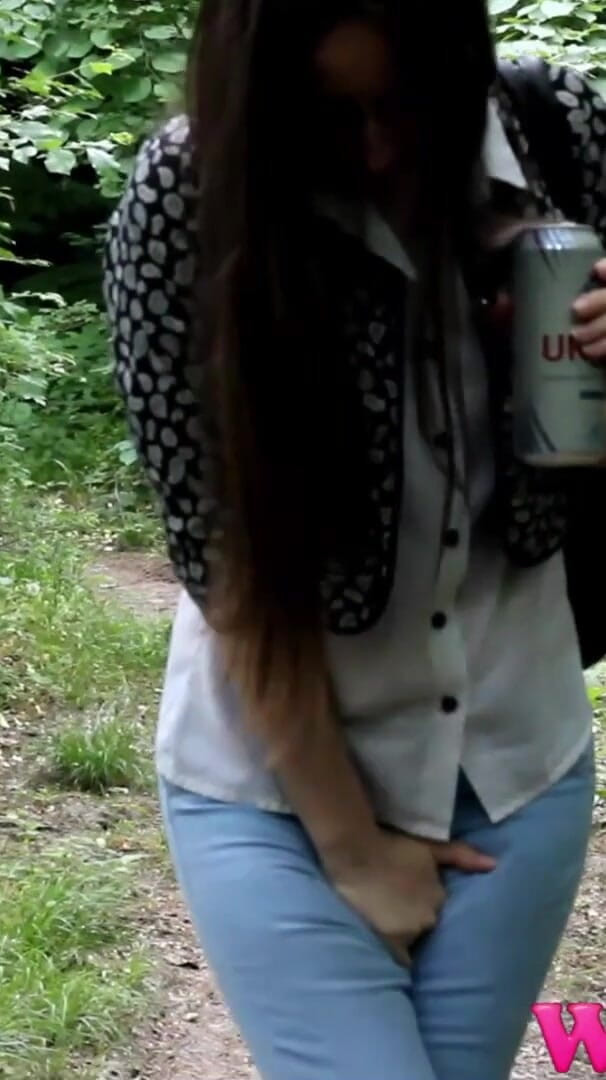 Skinny Brunette Full Bladder Pee Desperation and Pushing Her Pussy to Stop Her Pee in the Forest (Wet Diana) Skinny Brunette Full Bladder Pee Desperation and Pushing Her Pussy to Stop Her Pee in the Forest (Wet Diana)