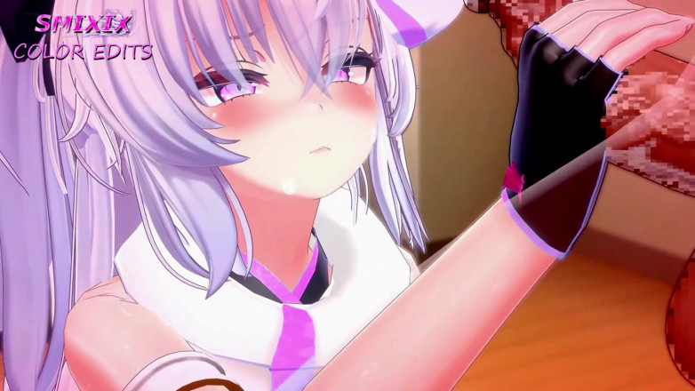 Smixix: Ninja Girl Handjob Facial Cumshot Huge Breasts Mmd 3D Purple Eyes...