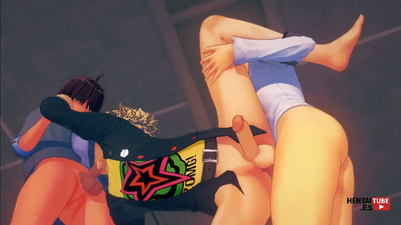 Yaoitube: Persona 5 yaoi - Ryuji Sakamoto तीन लोगों की चुदाई के बीच में