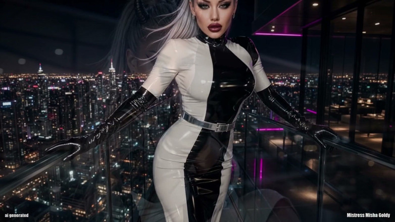 Goddess Misha Goldy: Latex Legs Make You Crawl