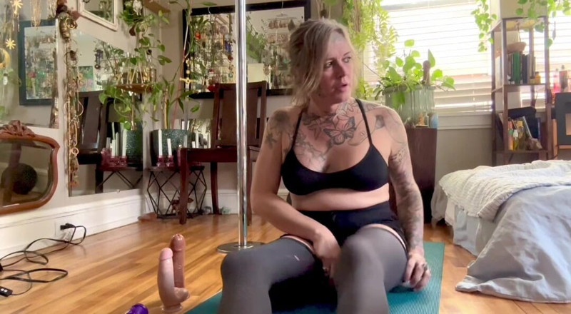Diana Deelight: TS Diana Deelight Thigh High Socks, Using Two Different Dildos,...