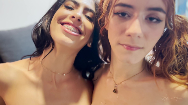 Alicia Trece: Geweldig trio hete latina's verleiden de buurvrouw