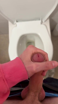 Horny Twink Caught Stroking in the Bathroom!