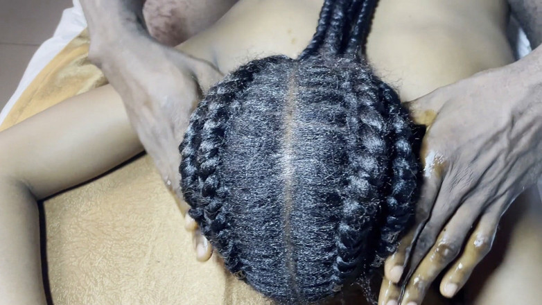 African Beauties: Hair Fetish for Ebony Teen Receiving Cum
