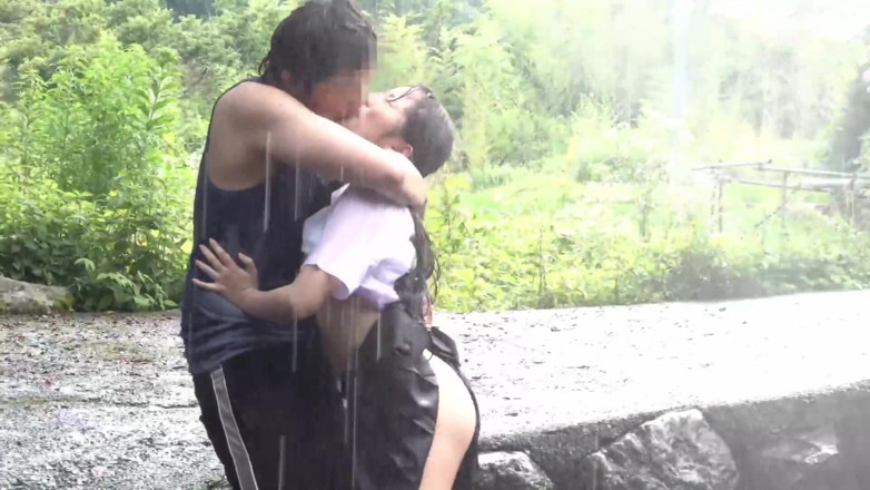 Raptor Inc: Japanese Babe Creampied Under The Rain