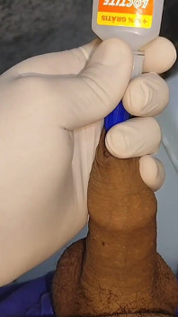 In a Doctor's Office I Apply Hot Glue to My Dick.