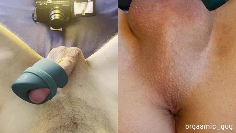 orgasmic_guy: Moje oblíbená hračka mi dává intenzivní orgasmus - rozdělený pohled s...