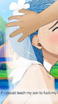 Bulma nat in mond in trouwjurk