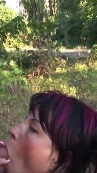 Fucking licking in the forest...cum in mouth