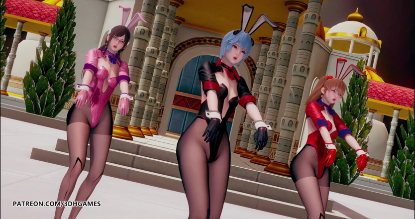 3D-Hentai Games: Somi - Birthday strip dance Evangelion Rei Ayanami Asuka Langley Sōryū...