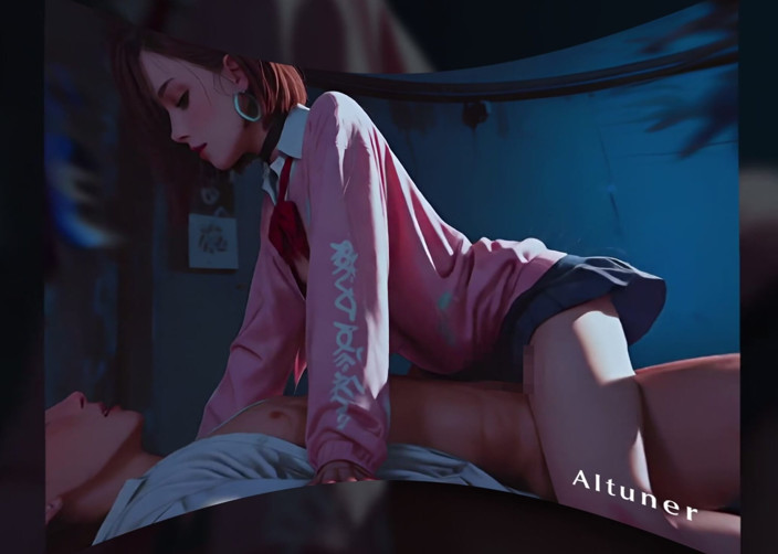 AItuner VR: [SBS VR 3D] Una cinta roja se balancea en la cama...