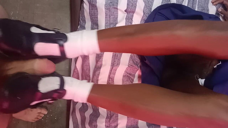 Footfetish productions: White Hunk Jack off to Students Sexy Shoes