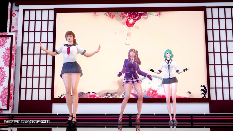 3D-Hentai Games: [MMD] Masked bitch sexy striptease Honoka, Katsumi, Tamaki. DOA hot...