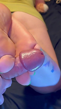 Schöner Fußfick Deutscher MILF-footjob