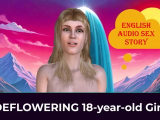 English audio sex story: Menina deflorada de 18 anos