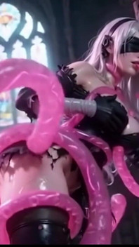 2b Nier Automata bedekt met dik roze slijm - Ahegao compilatie