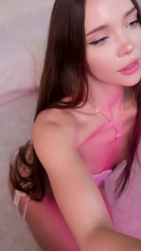 Slobbery Play with a Realistic Dildo
