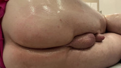 I'm Alone in Bed and I've Put Oil All Over My Body and I'm Playing with the Cock Inside Me and I'm Cumming thumbnail
