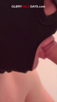 Young Hard Cock at the Gloryhole - Still Dripping After He Cums