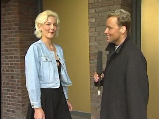 Lucky Cooch: Beautiful blonde chick at the interview