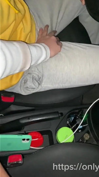 Cruising Uber Fucks a College Student Bareback in the Car and Cums Inside His Ass Outdoor